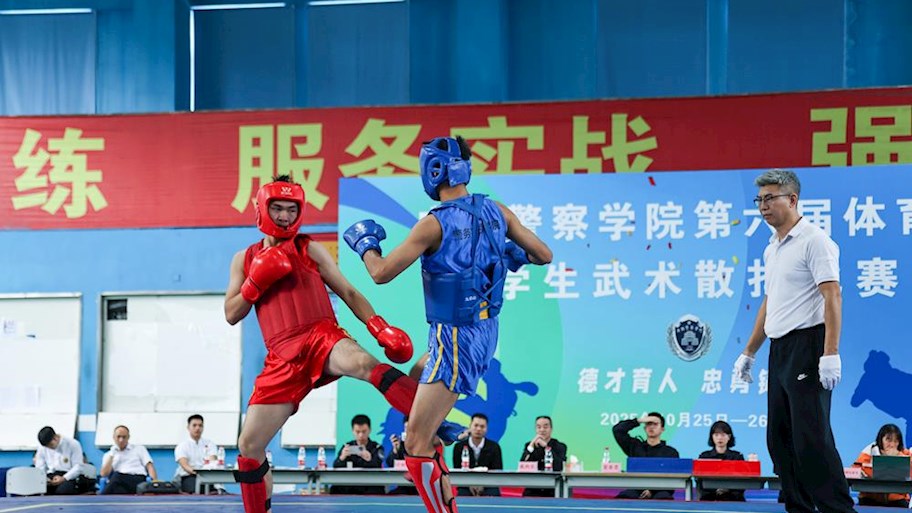 敢打敢拼创佳绩！警务实战学院勇夺第六届体育节学生武术散打比赛团体第一