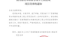 桂教高教〔2023〕29号自治区教育厅关于公布2023年上半年广西高等教育本科教学改革工程结项项目名单的通知